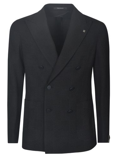 Check Pattern Double-breasted Dinner Jacket - Tagliatore - Modalova