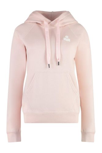 Logo Flocked Drawstring Hoodie - Marant Étoile - Modalova