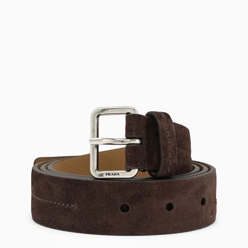 Prada Dark Brown Suede Belt - Prada - Modalova