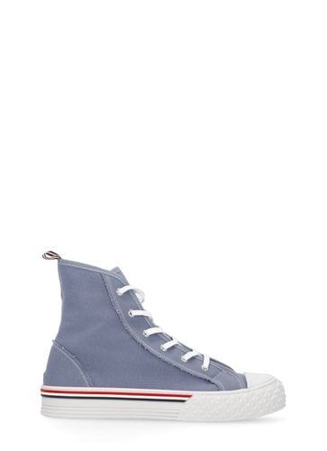 Sneakers In Light Blue Canvas - Thom Browne - Modalova