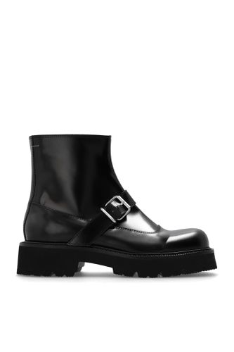 Leather Ankle Boots - MM6 Maison Margiela - Modalova