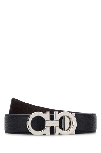 Midnight Leather Reversible Belt - Ferragamo - Modalova