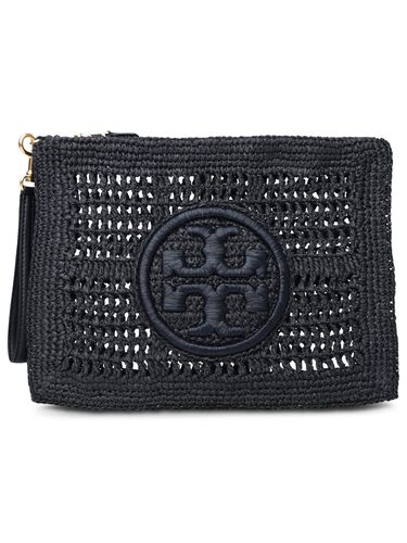 Ella Black Raffia Clutch Bag - Tory Burch - Modalova