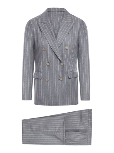 Double Breasted Wool Suit - Tagliatore - Modalova