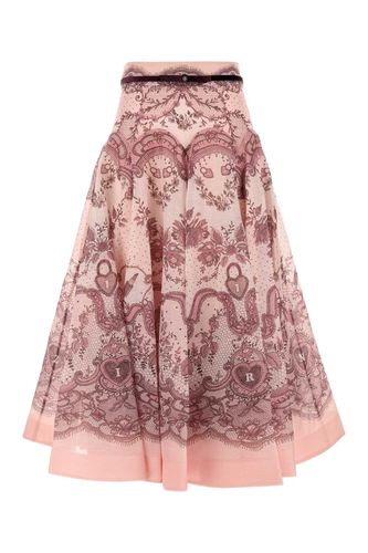 Printed Linen Blend Crush Skirt - Zimmermann - Modalova