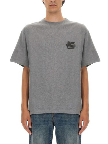 T-shirt With Pegasus Embroidery - Etro - Modalova