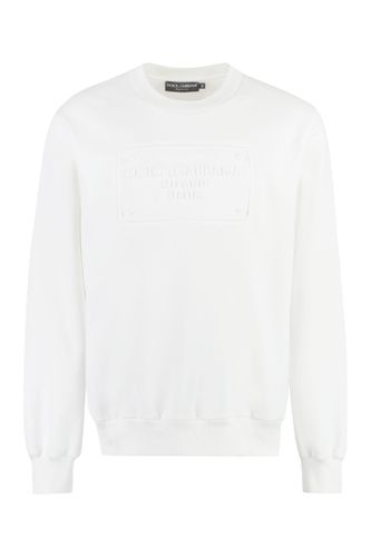 Logo Detail Cotton Sweatshirt - Dolce & Gabbana - Modalova