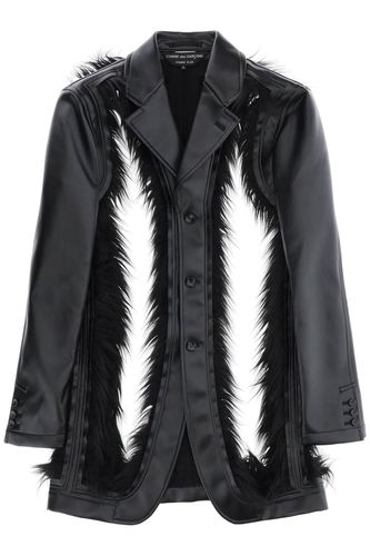 Faux Leather Destroyed Balzer With Eco-fur Trims - Comme Des Garçons Homme Plus - Modalova