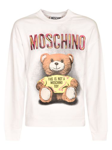 Moschino Bear Logo Print Sweatshirt - Moschino - Modalova