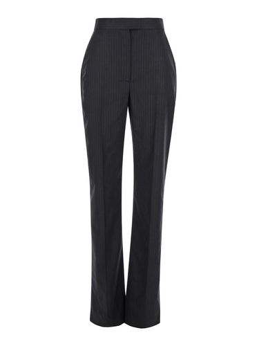 Pinstripe High Waist Pants In Wool Woman - Alexander McQueen - Modalova