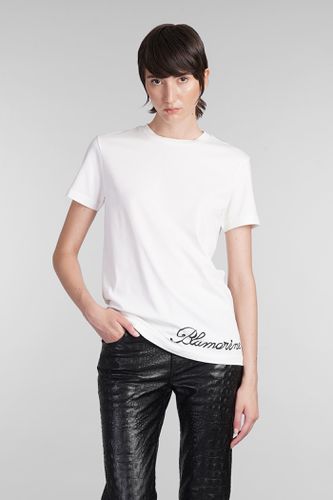 Blumarine T-shirt In White Cotton - Blumarine - Modalova