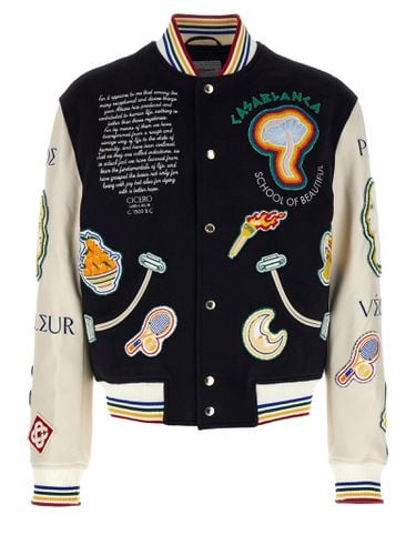 Chenille Embroidered Patchwork Bomber Jacket - Casablanca - Modalova