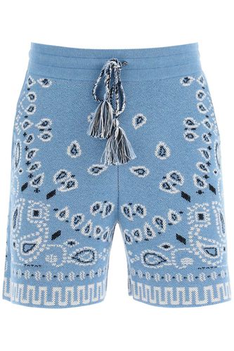 Alanui Cotton Piquet Bandana Shorts - Alanui - Modalova