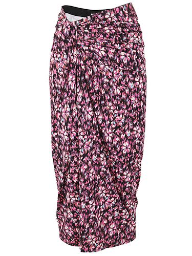 Floral-printed Twist-detailed Crepe Skirt - Marant Étoile - Modalova