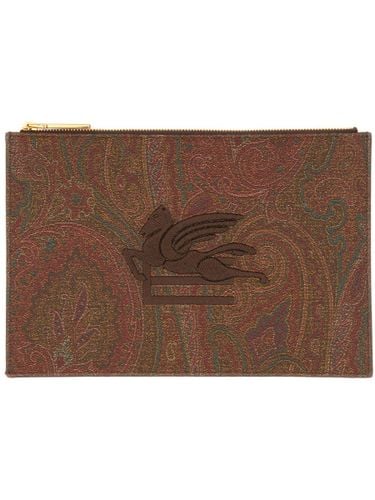 Etro Paisley Jacquard Medium Pouch - Etro - Modalova