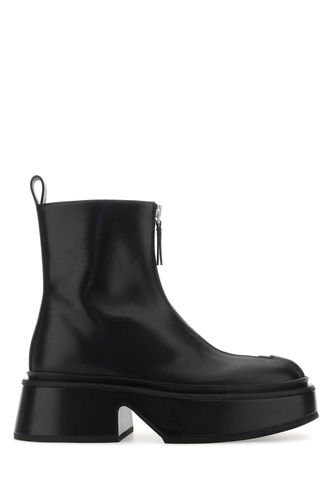 Black Leather Ankle Boots - Jil Sander - Modalova