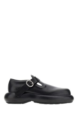 Black Leather Buckle Shoes - Jil Sander - Modalova