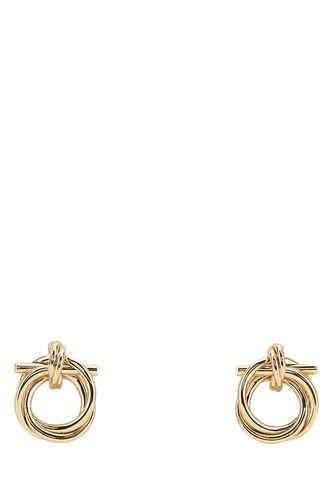 Gold Metal Gancini Earrings - Ferragamo - Modalova