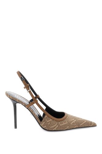 Slingback Logo Jacquard T.95 Pumps - Versace - Modalova