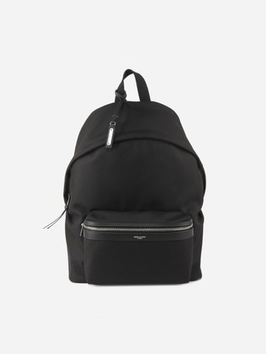 City Backpack In Canvas, Nylon And Leather - Saint Laurent - Modalova