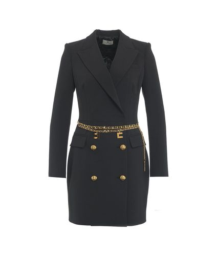 Belted Stretch Coat Dress - Elisabetta Franchi - Modalova