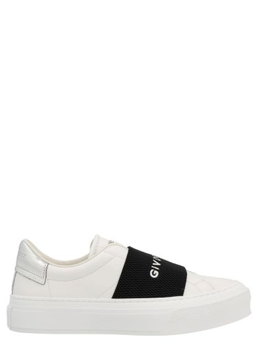 Leather Low-top Sneakers With Elastic Stripe - Givenchy - Modalova