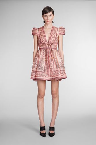 Zimmermann Dress In Rose-pink Linen - Zimmermann - Modalova