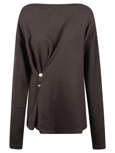 Pin Applique Round Neck Long-sleeved Sweater - Philosophy di Lorenzo Serafini - Modalova