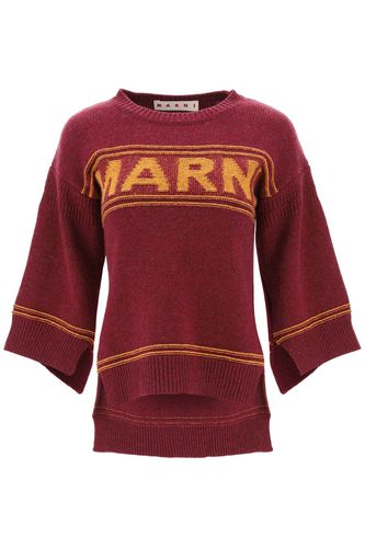 Sweater In Jacquard Knit With Logo - Marni - Modalova
