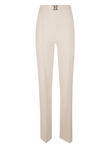 High-waist Logo Trousers - Elisabetta Franchi - Modalova