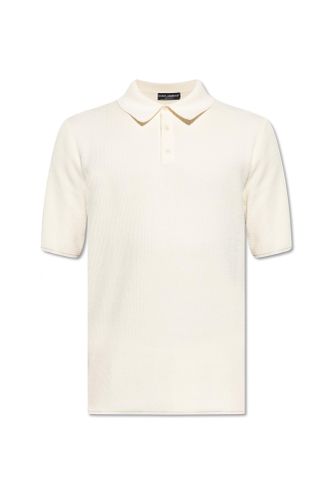 Dolce & Gabbana Ribbed Polo Shirt - Dolce & Gabbana - Modalova