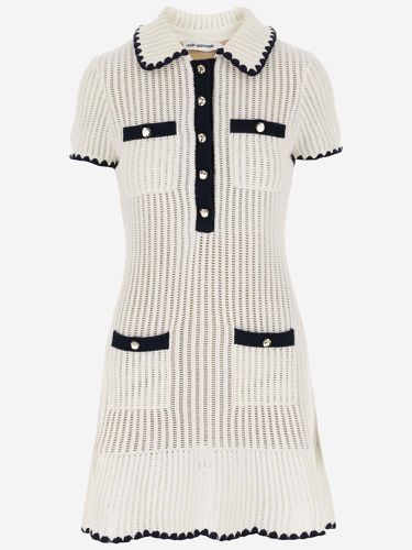 Crochet Polo Mini Dress - self-portrait - Modalova