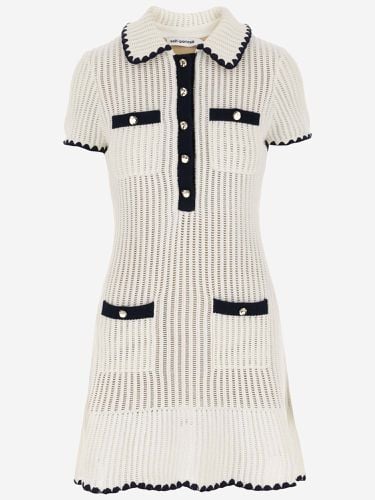 Crochet Polo Mini Dress - self-portrait - Modalova