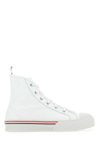 White Leather Collegiate Sneakers - Thom Browne - Modalova