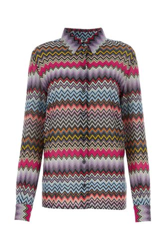 Patternede Embroidered Button-up Long-sleeved Shirt - Missoni - Modalova
