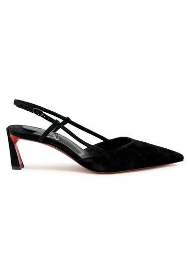 Black Veau Velours Condorline 55 Slingback - Christian Louboutin - Modalova