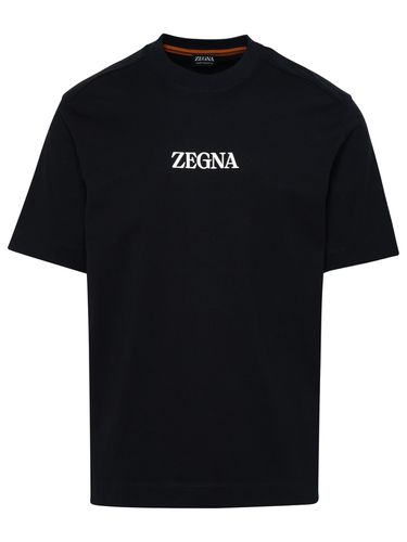 Zegna Black Cotton T-shirt - Zegna - Modalova