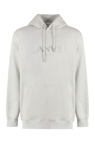 Oversized Embroidered Paris Hoodie In Mastic - Lanvin - Modalova