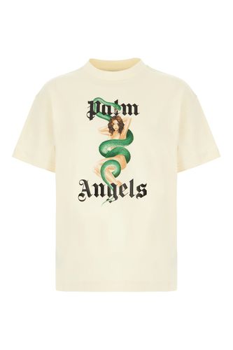 Sand Oversize Cotton T-shirt - Palm Angels - Modalova