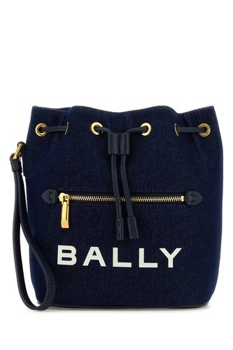 Bally Denim Mini Bar Bucket Bag - Bally - Modalova