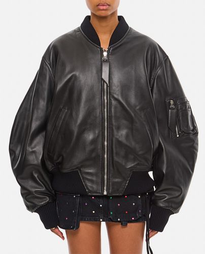 Anja Bomber Leather Jacket - The Attico - Modalova