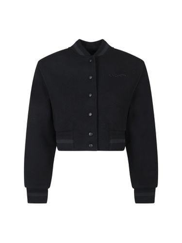 Wool Bomber Jacket With 4g Rhinestone Logo - Givenchy - Modalova