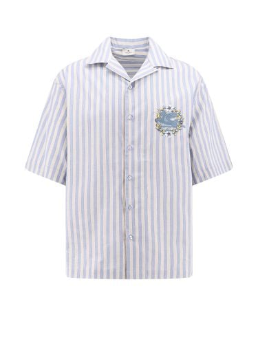 Light Blue And White Striped Bowling Shirt - Etro - Modalova