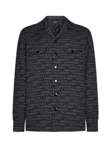 Monogram Jacquard Padded Overshirt - Dolce & Gabbana - Modalova