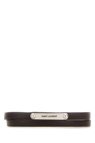 Saint Laurent Leather Id Bracelet - Saint Laurent - Modalova