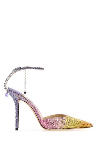 Embellished Leather Saeda 100 Pumps - Jimmy Choo - Modalova