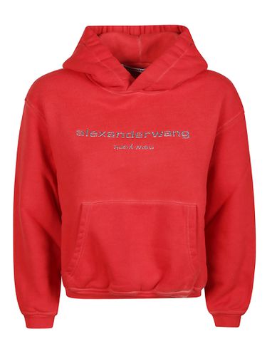 Glitter Puff Logo Bi-color Shrunken Sweatshirt - Alexander Wang - Modalova