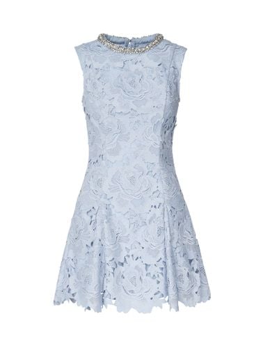 Blue Flower Lace Mini Dress - self-portrait - Modalova