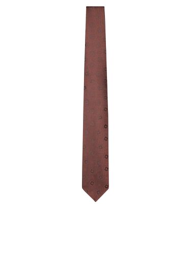 Cm Paisley Pattern Silk Brown Tie - Lardini - Modalova