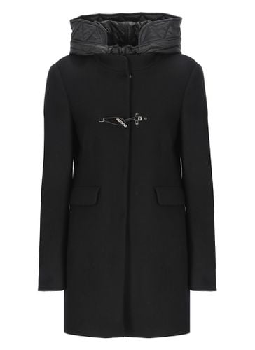 Fay Toggle Coat With Nylon Front - Fay - Modalova